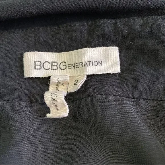 🚨 Bcbgeneration Black One Shoulder Ruffle Tier - Picture 5 of 7